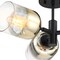 Designers Fountain Gatsby 20.5 in. 3-Light Matte Black Mid-Century Modern Semi Flush Mount with Gold Ombre Shades D306M-3SF-MB - alternate 7